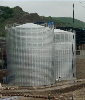 内江粮食钢板仓的安装全过程不用热焊接